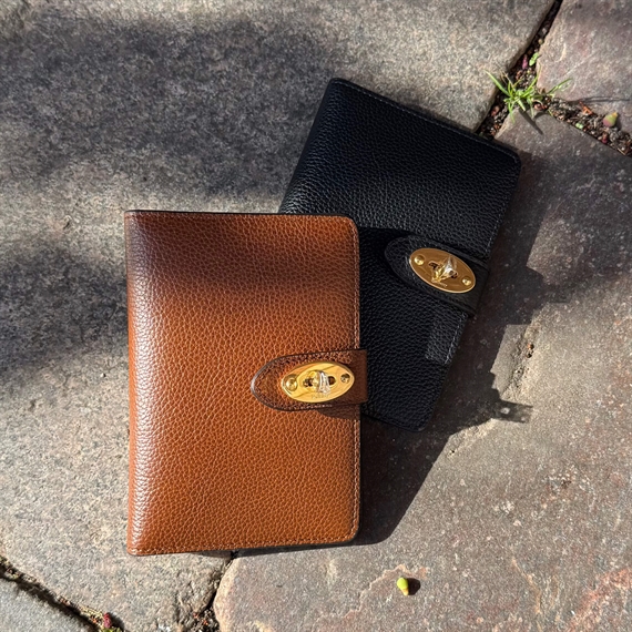 Mulberry Darley Passport Cover Two Tone Oak  
